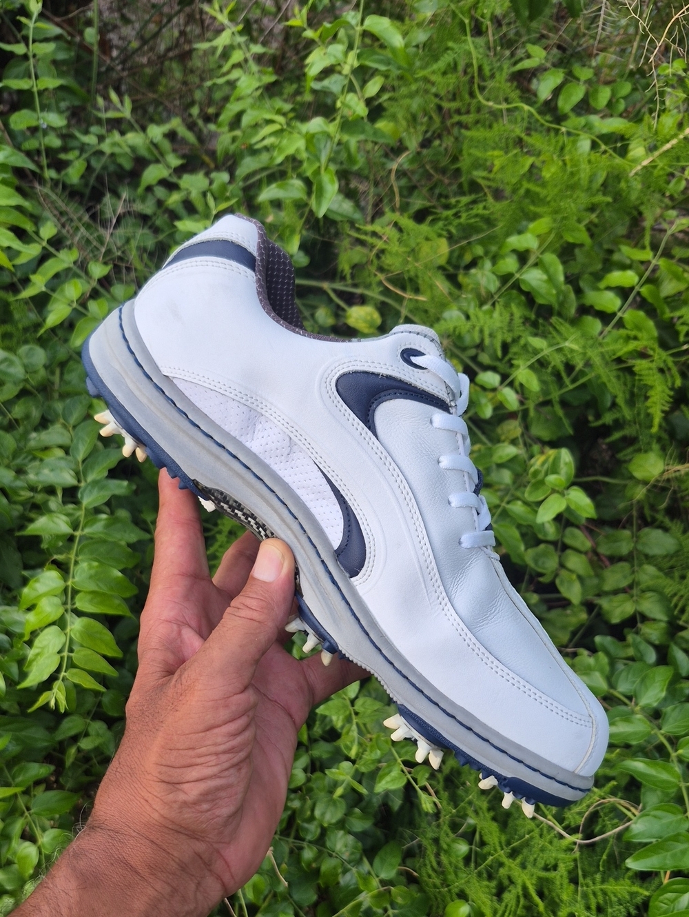 Foot Joy Men's Genuine Leather Contour Series White Pro Golf Shoes #54166 - Picture 10 of 17